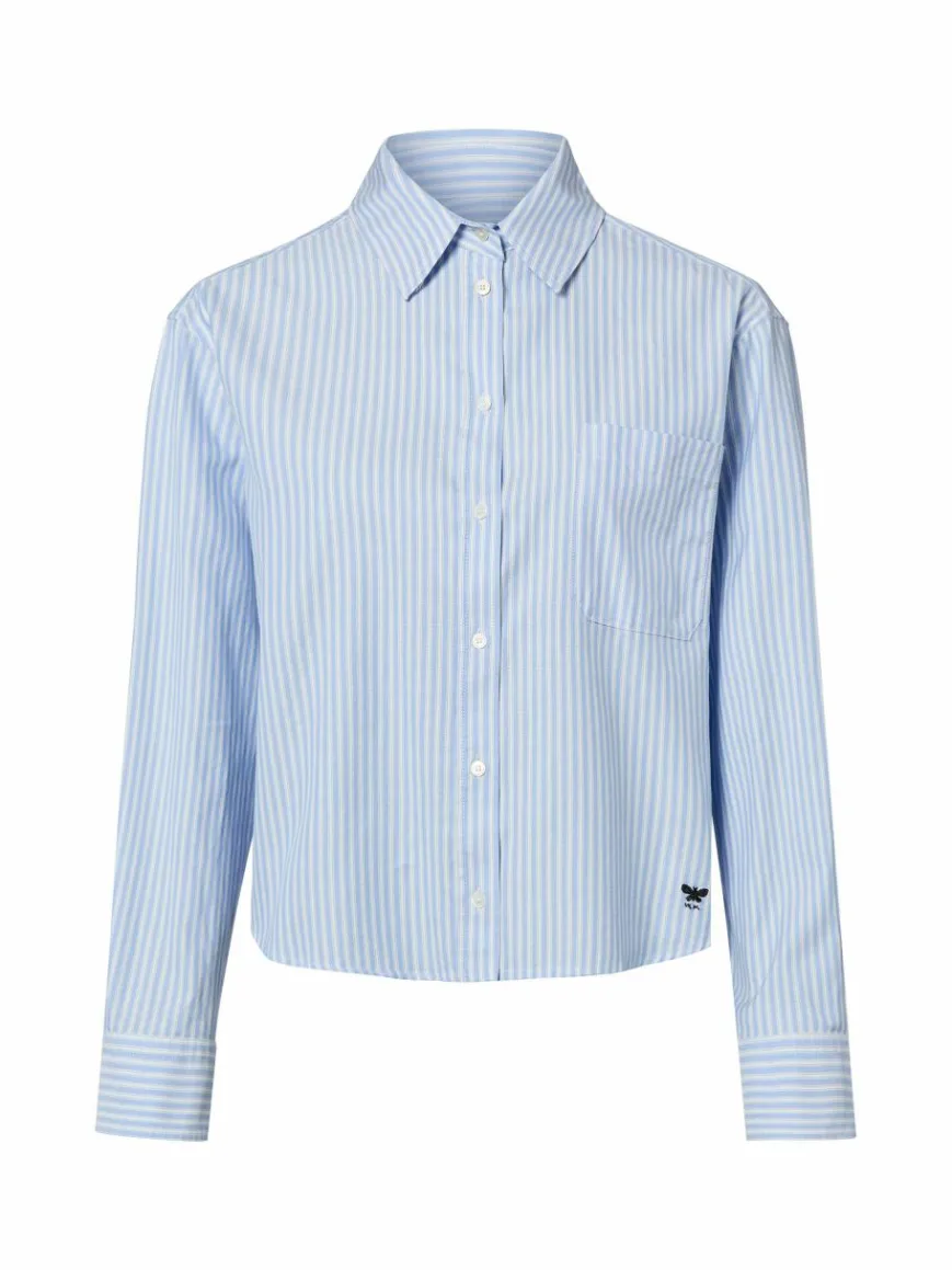 Weekend Max Mara Blusen*Damen Hemdbluse - Nuoro hellblau weiß gestreift