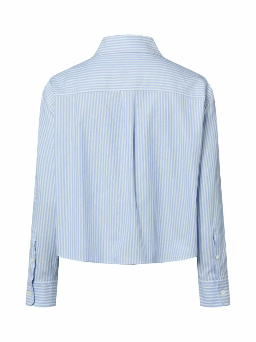 Weekend Max Mara Blusen*Damen Hemdbluse - Nuoro hellblau weiß gestreift