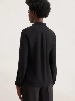 Seidensticker Blusen*Damen Hemdbluse - Uni schwarz uni