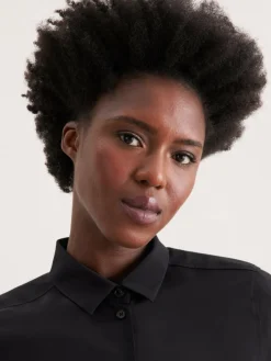 Seidensticker Blusen*Damen Hemdbluse - Uni schwarz uni