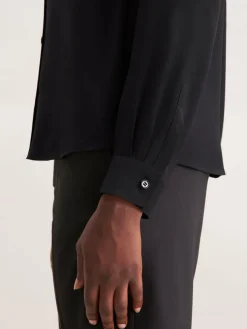 Seidensticker Blusen*Damen Hemdbluse - Uni schwarz uni