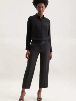 Seidensticker Blusen*Damen Hemdbluse - Uni schwarz uni