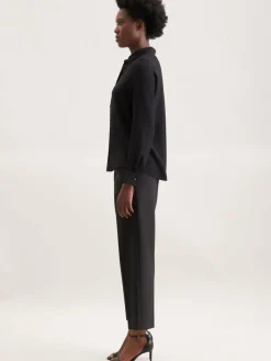 Seidensticker Blusen*Damen Hemdbluse - Uni schwarz uni