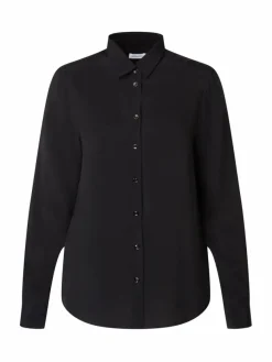 Seidensticker Blusen*Damen Hemdbluse - Uni schwarz uni