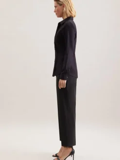 Seidensticker Blusen*Damen Hemdbluse - Uni schwarz uni