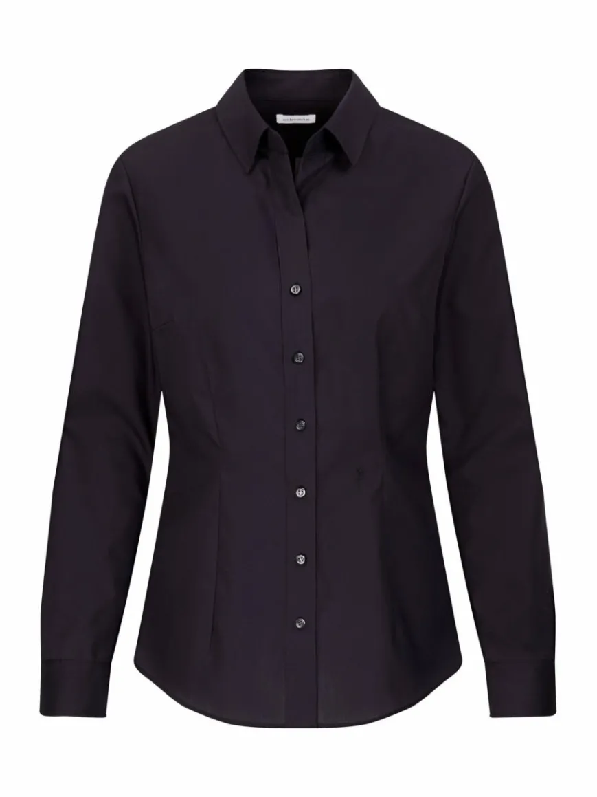 Seidensticker Blusen*Damen Hemdbluse - Uni schwarz uni