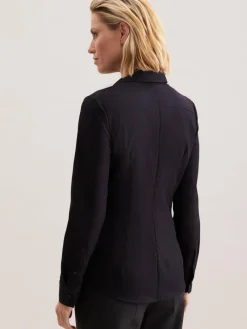 Seidensticker Blusen*Damen Hemdbluse - Uni schwarz uni