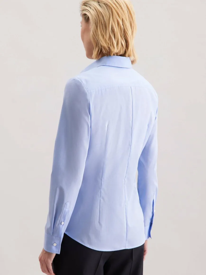 Seidensticker Blusen*Damen Hemdbluse - Uni blau uni