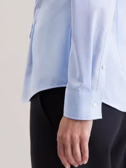 Seidensticker Blusen*Damen Hemdbluse - Uni blau uni