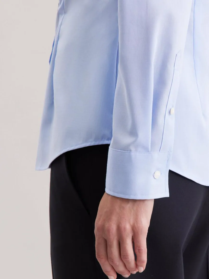 Seidensticker Blusen*Damen Hemdbluse - Uni blau uni