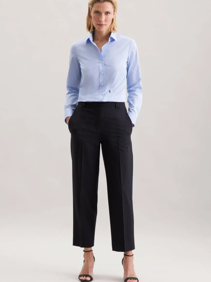 Seidensticker Blusen*Damen Hemdbluse - Uni blau uni