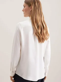 Seidensticker Blusen*Damen Hemdbluse - Uni weiß uni