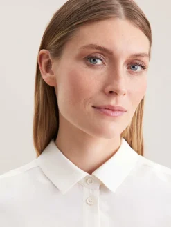 Seidensticker Blusen*Damen Hemdbluse - Uni weiß uni