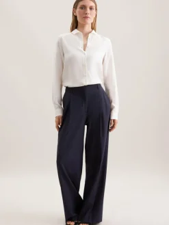 Seidensticker Blusen*Damen Hemdbluse - Uni weiß uni