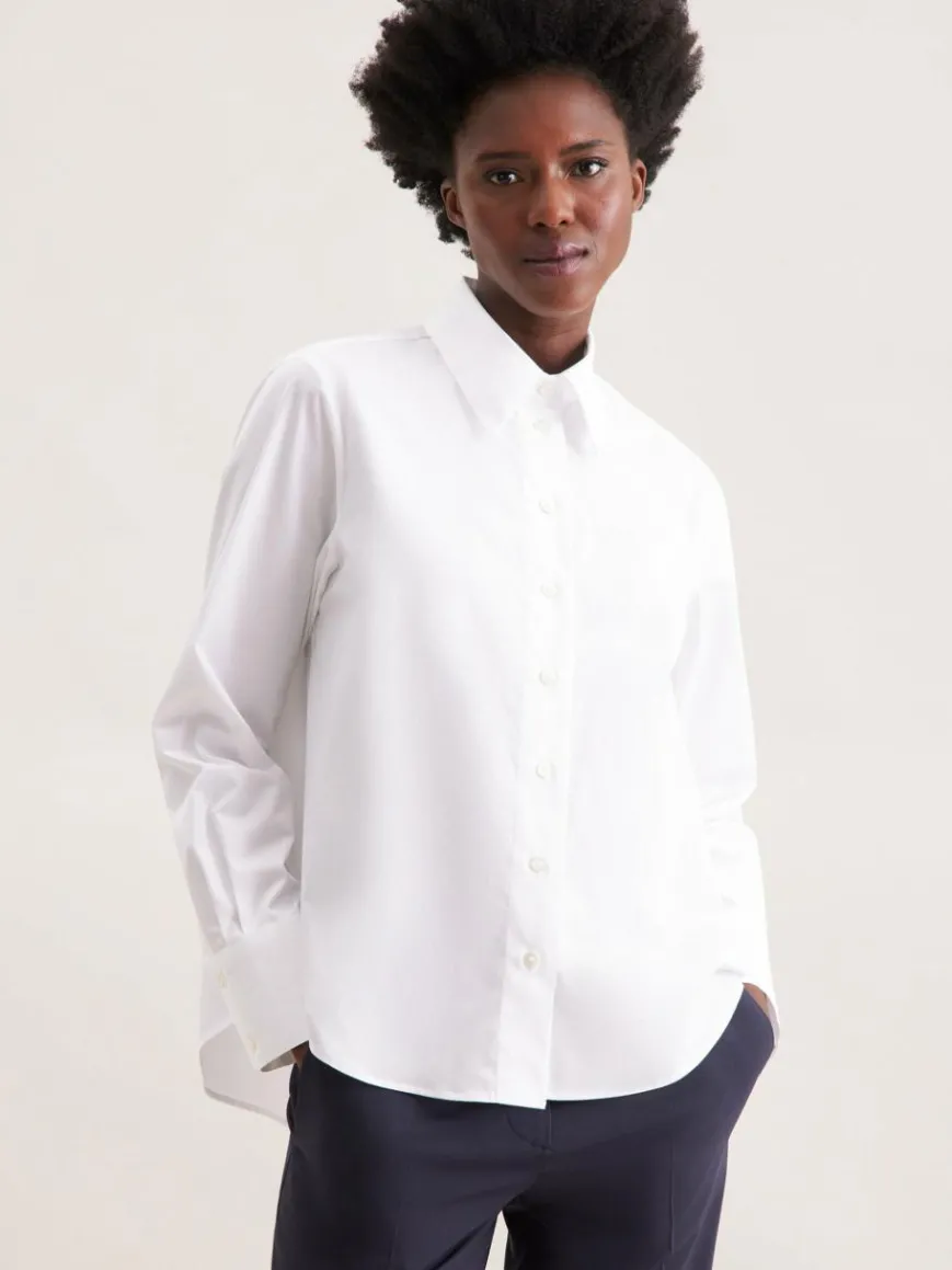 Seidensticker Blusen*Damen Hemdbluse - Uni weiß uni