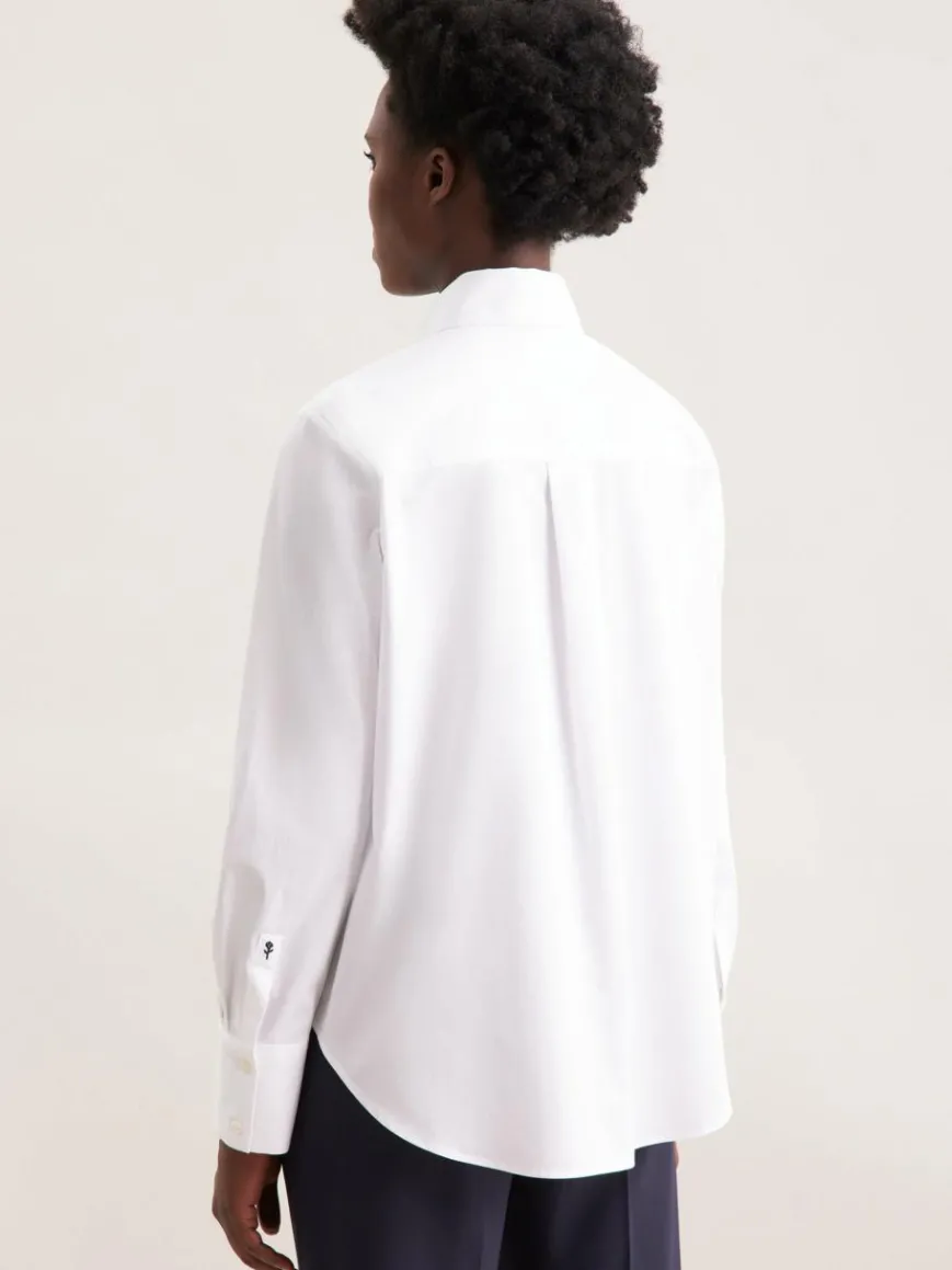 Seidensticker Blusen*Damen Hemdbluse - Uni weiß uni