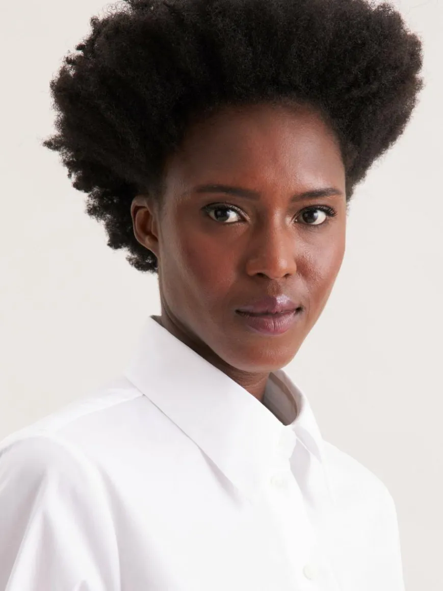 Seidensticker Blusen*Damen Hemdbluse - Uni weiß uni