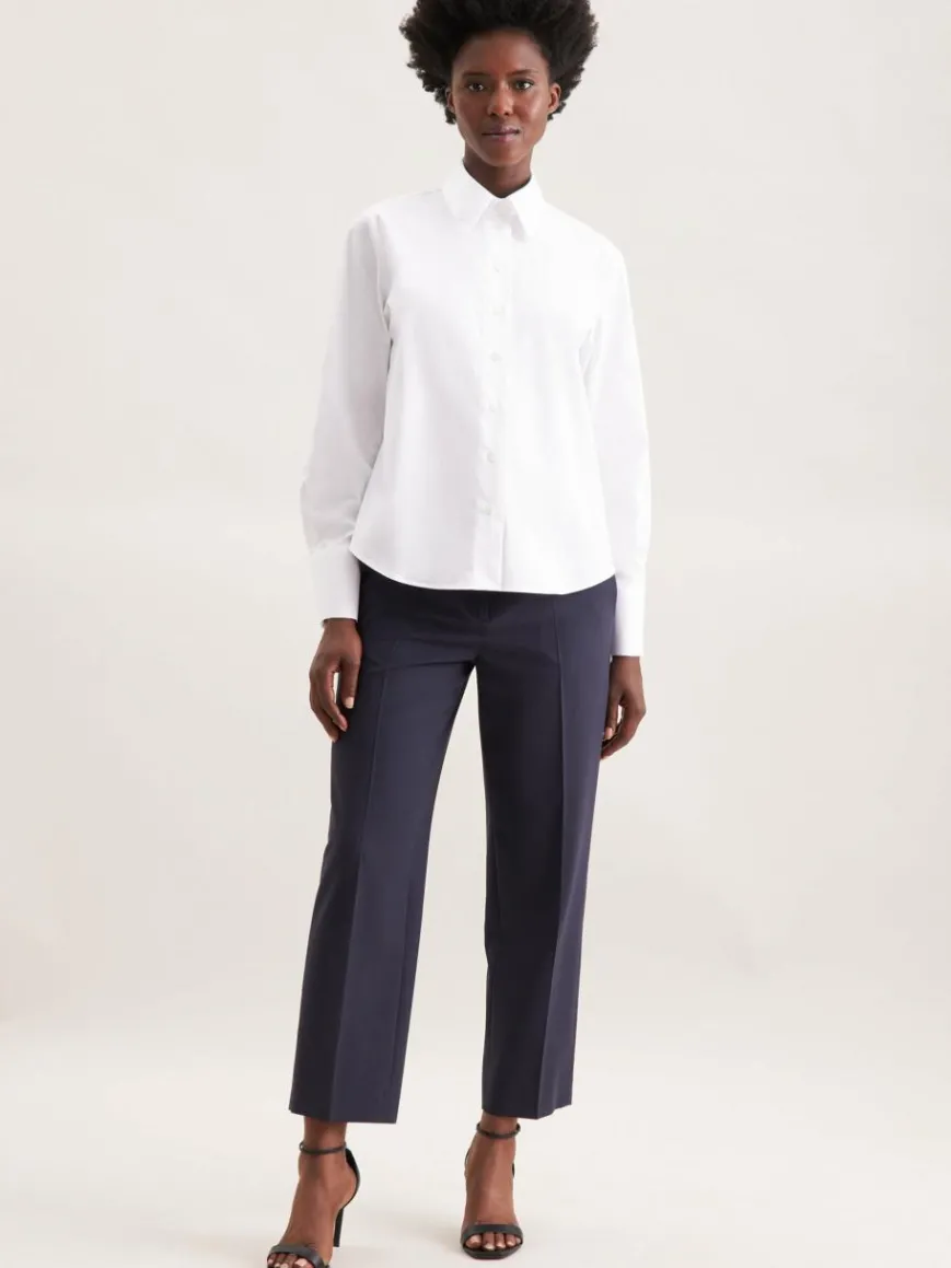 Seidensticker Blusen*Damen Hemdbluse - Uni weiß uni