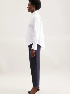 Seidensticker Blusen*Damen Hemdbluse - Uni weiß uni