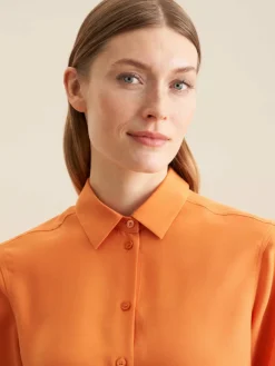 Seidensticker Blusen*Damen Hemdbluse - Uni orange uni