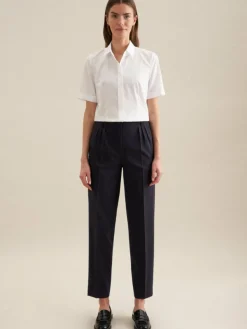 Seidensticker Blusen*Damen Hemdbluse - Uni weiß uni