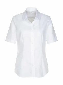 Seidensticker Blusen*Damen Hemdbluse - Uni weiß uni