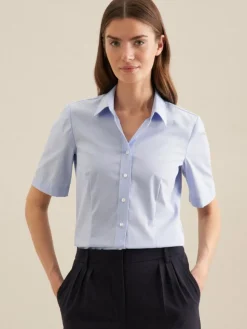 Seidensticker Blusen*Damen Hemdbluse - Uni blau uni