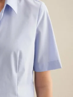 Seidensticker Blusen*Damen Hemdbluse - Uni blau uni