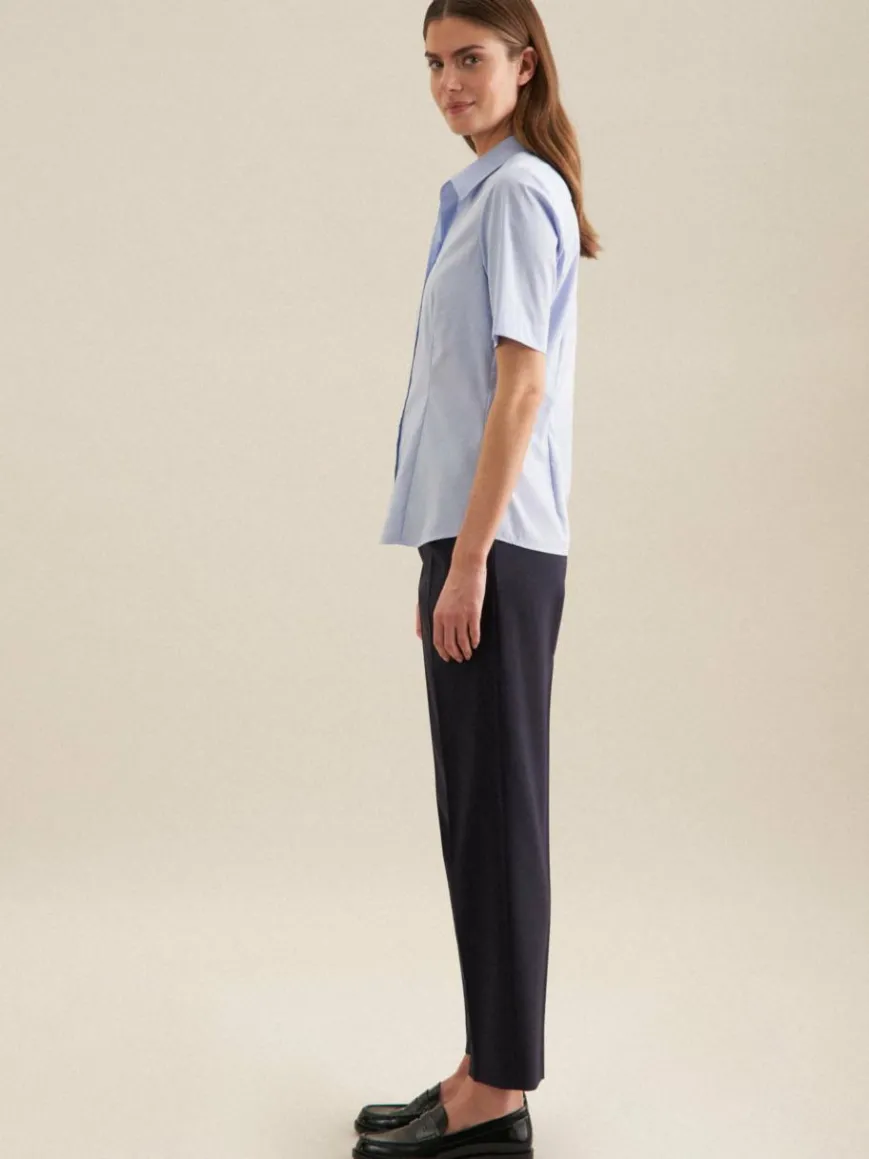 Seidensticker Blusen*Damen Hemdbluse - Uni blau uni