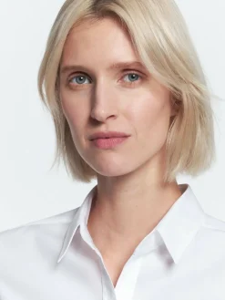 Seidensticker Blusen*Damen Hemdbluse - Uni weiß uni