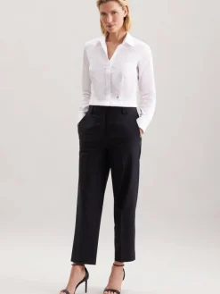 Seidensticker Blusen*Damen Hemdbluse - Uni weiß uni