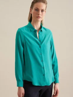 Seidensticker Blusen*Damen Hemdbluse - Uni türkis uni