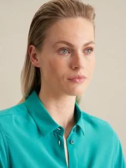 Seidensticker Blusen*Damen Hemdbluse - Uni türkis uni