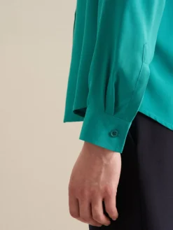 Seidensticker Blusen*Damen Hemdbluse - Uni türkis uni