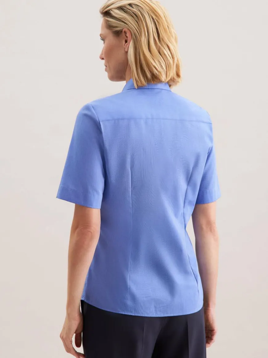 Seidensticker Blusen*Damen Hemdbluse - Uni blau uni