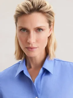 Seidensticker Blusen*Damen Hemdbluse - Uni blau uni