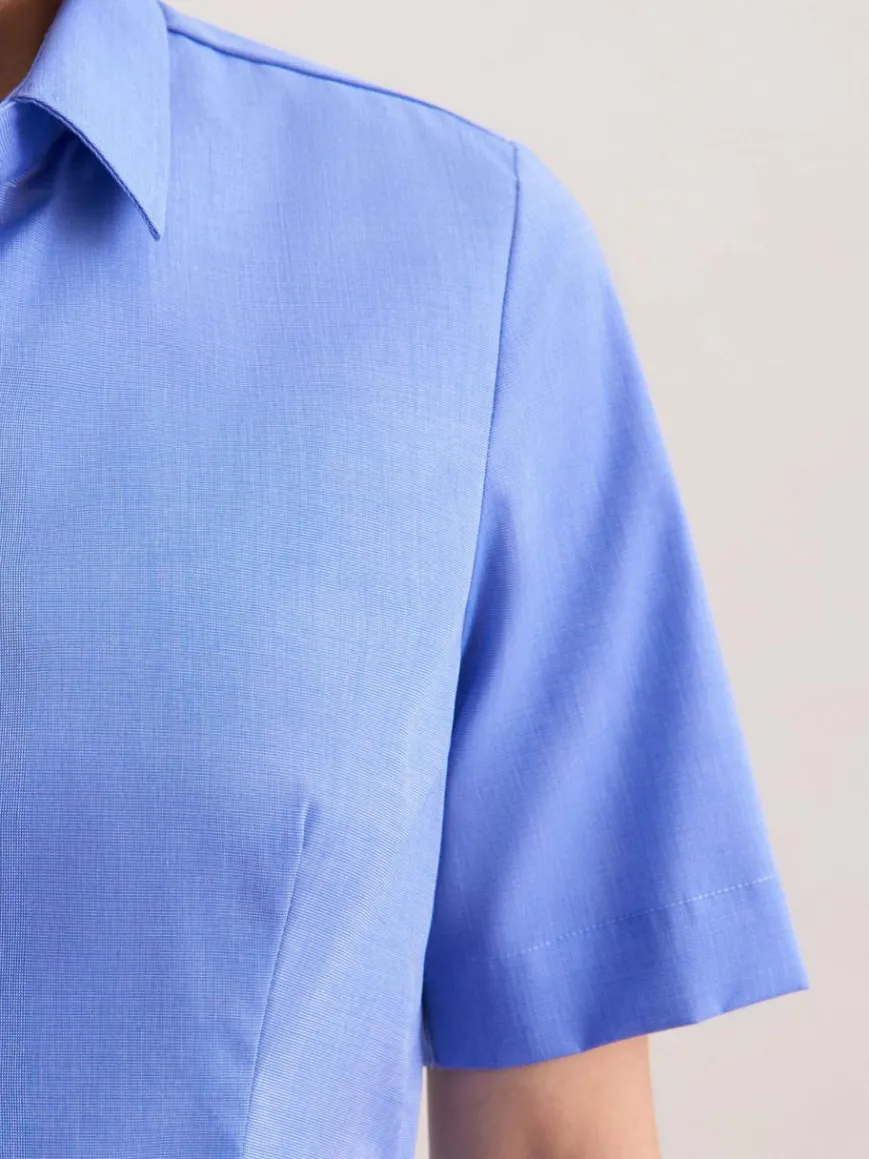 Seidensticker Blusen*Damen Hemdbluse - Uni blau uni