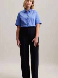 Seidensticker Blusen*Damen Hemdbluse - Uni blau uni