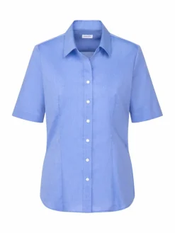 Seidensticker Blusen*Damen Hemdbluse - Uni blau uni