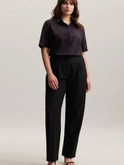 Seidensticker Blusen*Damen Hemdbluse - Uni schwarz uni