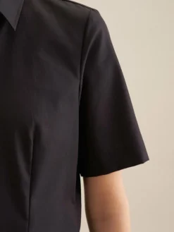 Seidensticker Blusen*Damen Hemdbluse - Uni schwarz uni