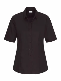 Seidensticker Blusen*Damen Hemdbluse - Uni schwarz uni