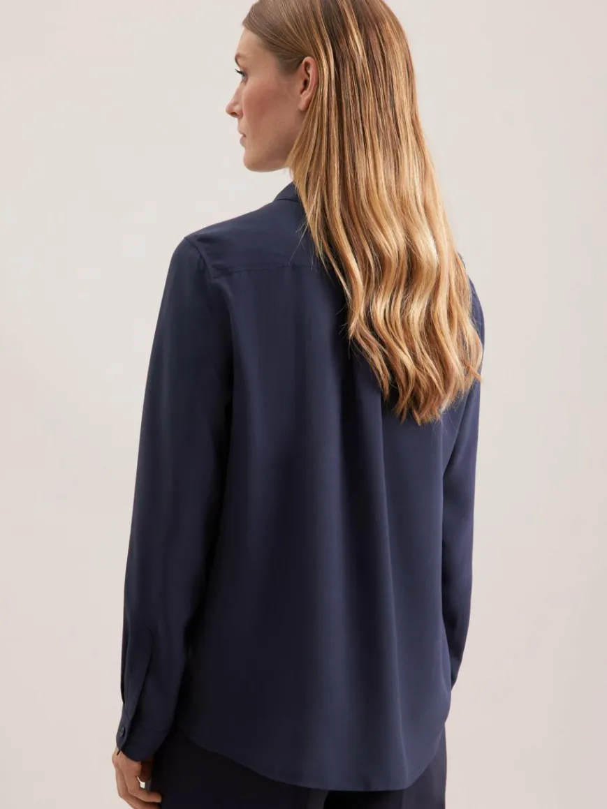 Seidensticker Blusen*Damen Hemdbluse - Uni blau uni