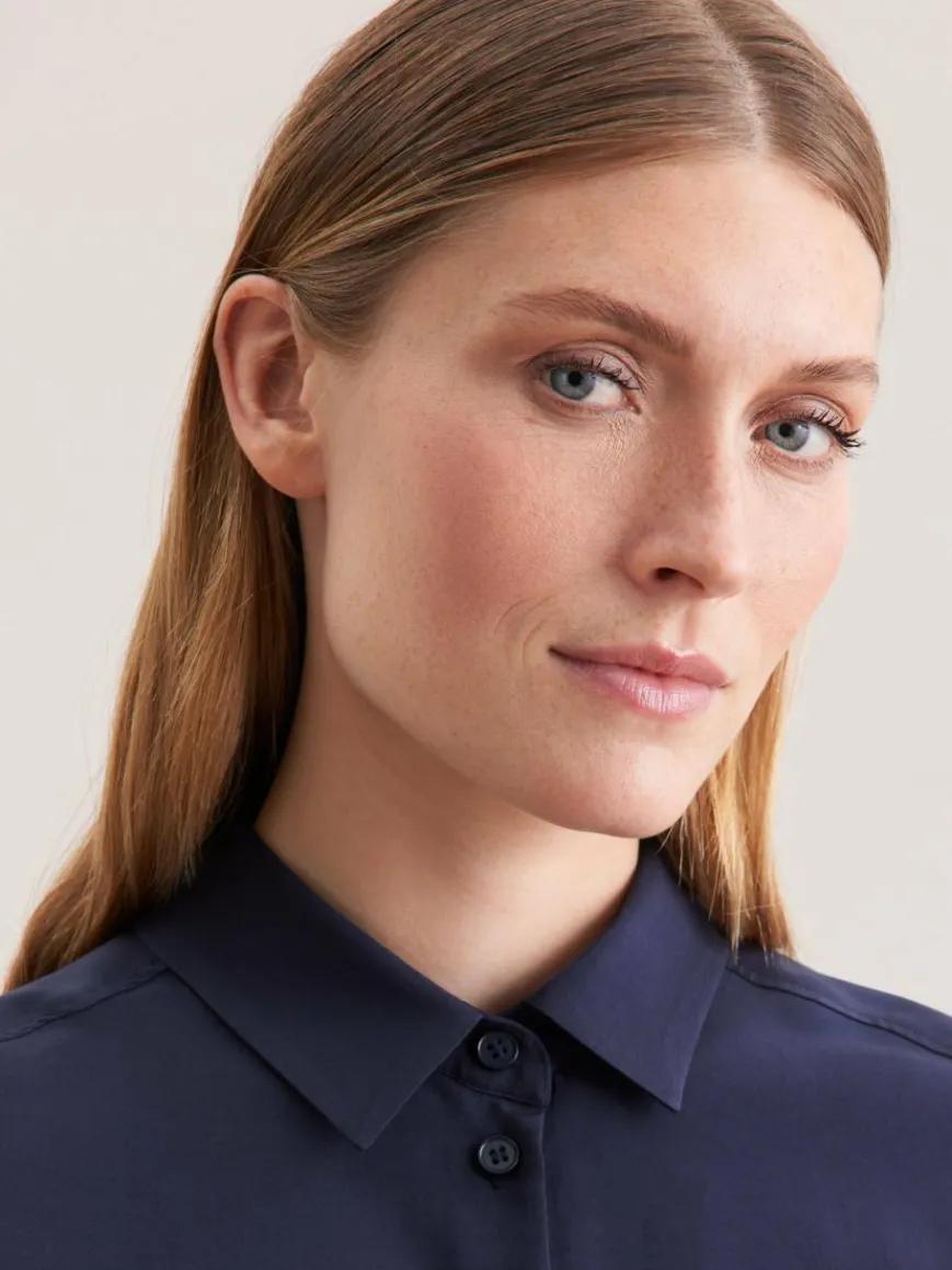 Seidensticker Blusen*Damen Hemdbluse - Uni blau uni