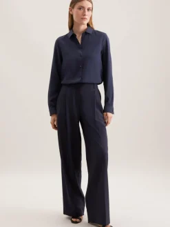 Seidensticker Blusen*Damen Hemdbluse - Uni blau uni