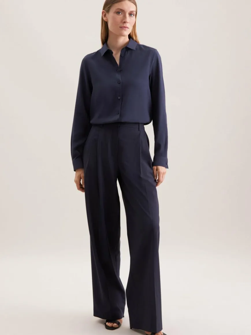 Seidensticker Blusen*Damen Hemdbluse - Uni blau uni