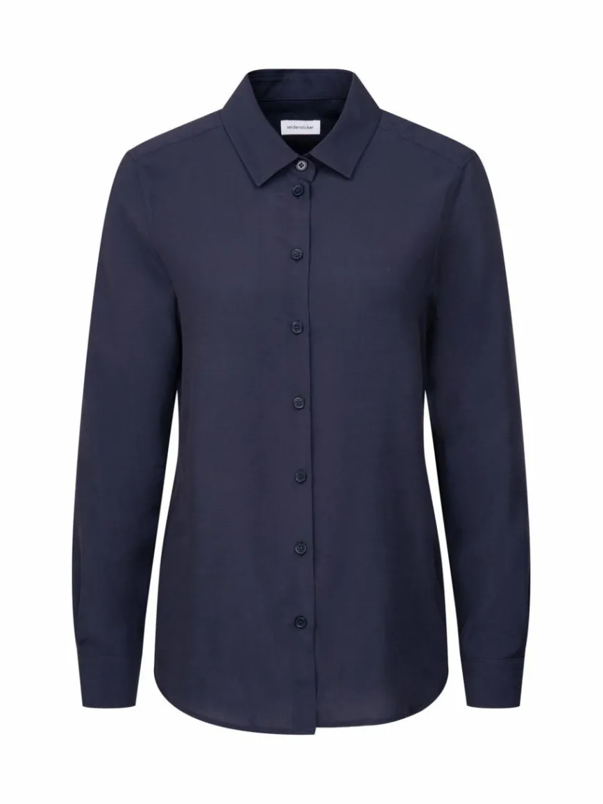Seidensticker Blusen*Damen Hemdbluse - Uni blau uni