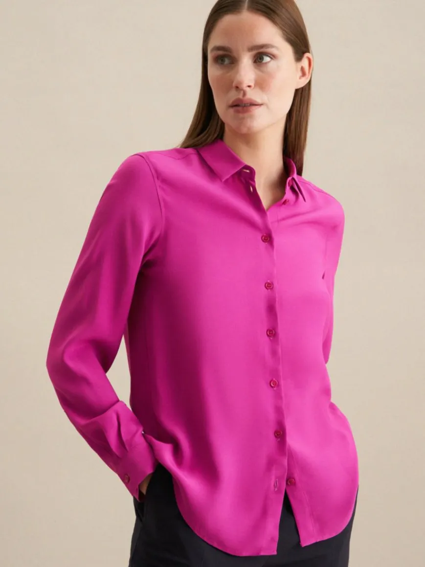 Seidensticker Blusen*Damen Hemdbluse - Uni fuchsia uni