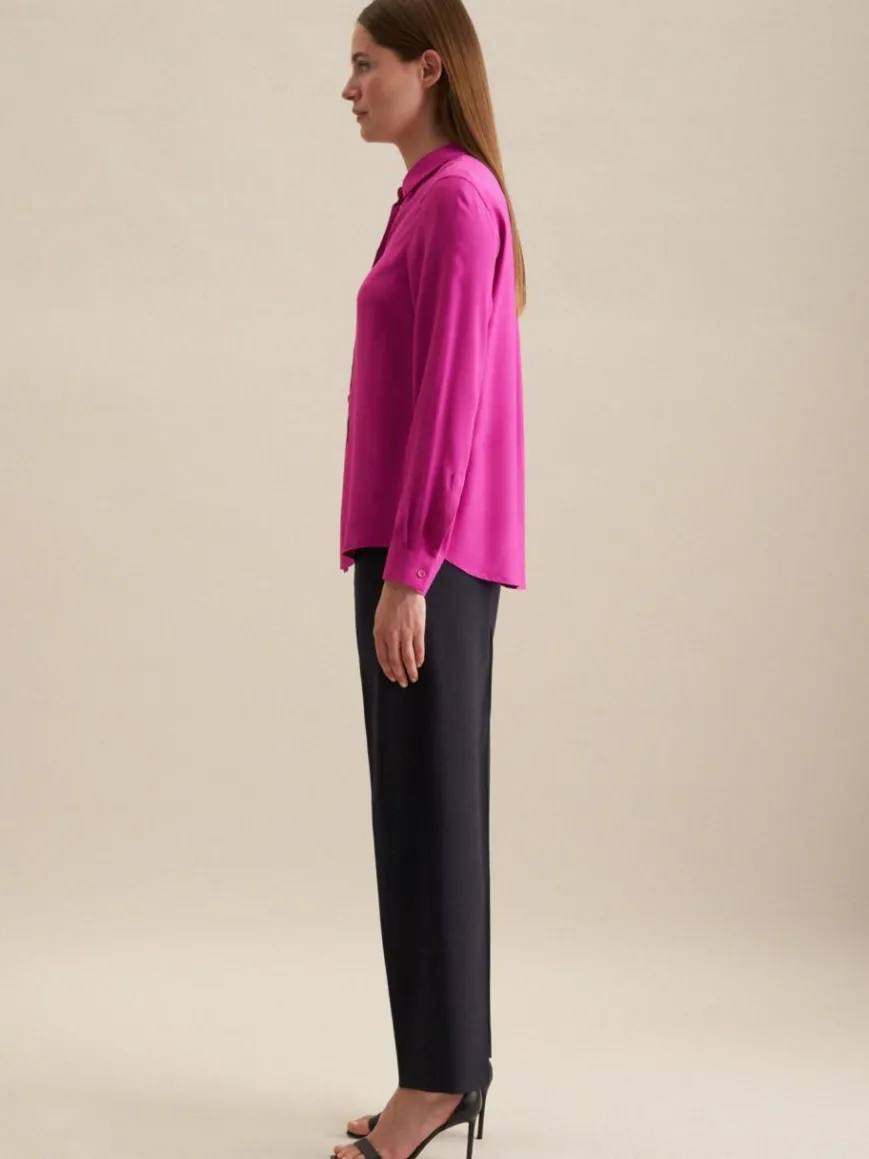 Seidensticker Blusen*Damen Hemdbluse - Uni fuchsia uni