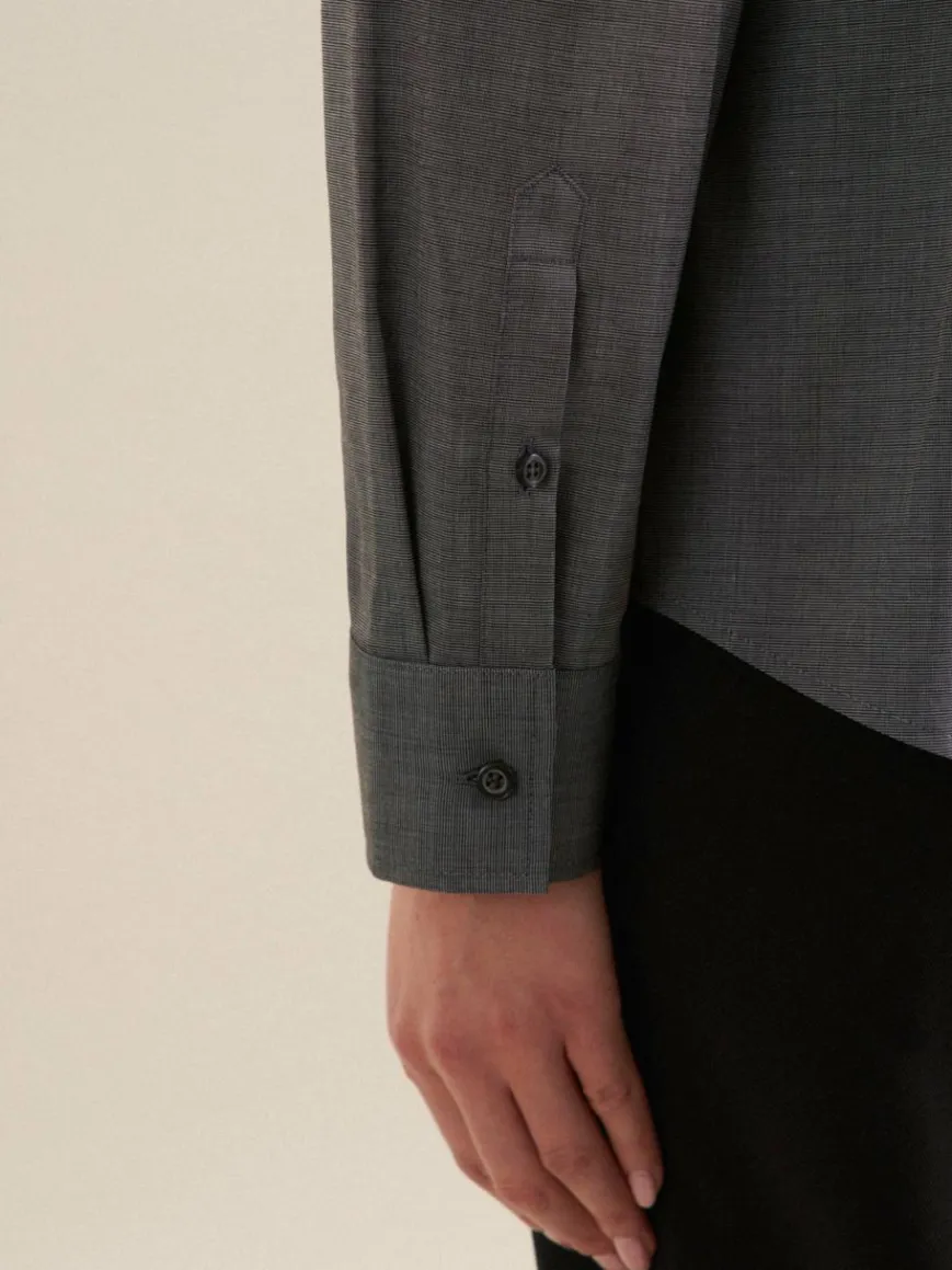 Seidensticker Blusen*Damen Hemdbluse - Uni grau uni